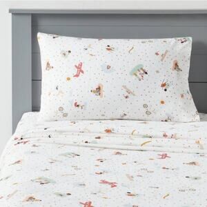 NIB Pillowfort Twin Pals Cotton Sheet 3 Pc Set